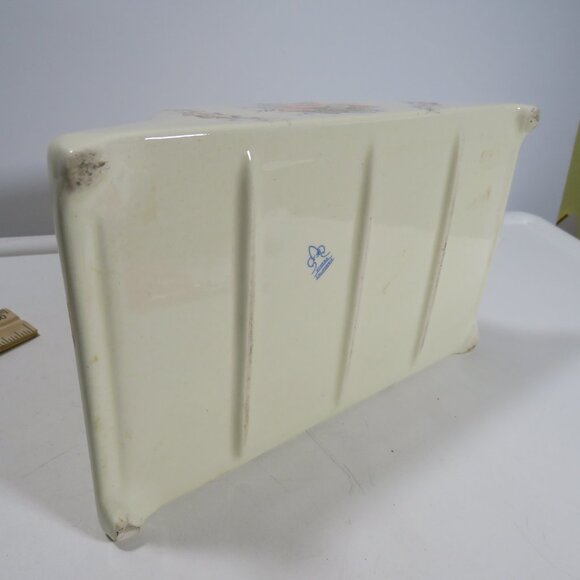 Vintage VB Athena Tray Soap dish Porcelain 50s 8" x 5" Floral OR hot glue stand - Picture 8 of 8